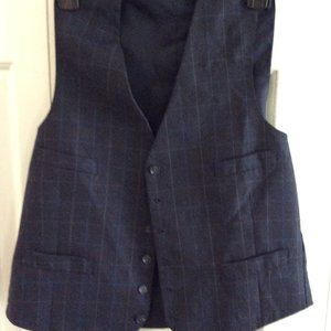 Mens Suite Vest est M Blue with stripes